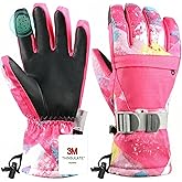 Pnosnesy Ski Gloves, Warmest Waterproof and Breathable Snow Gloves for Cold Weather, Fits Both Men & Women,for Parent Child Outdoor