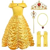 ReliBeauty Little Girls Princess Costume Dress up with Accessories, Yellow