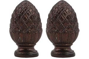 Urbanest Set of 2 Pineapple Lamp Finials, 2-inch Tall, Oil-Rubbed Bronze
