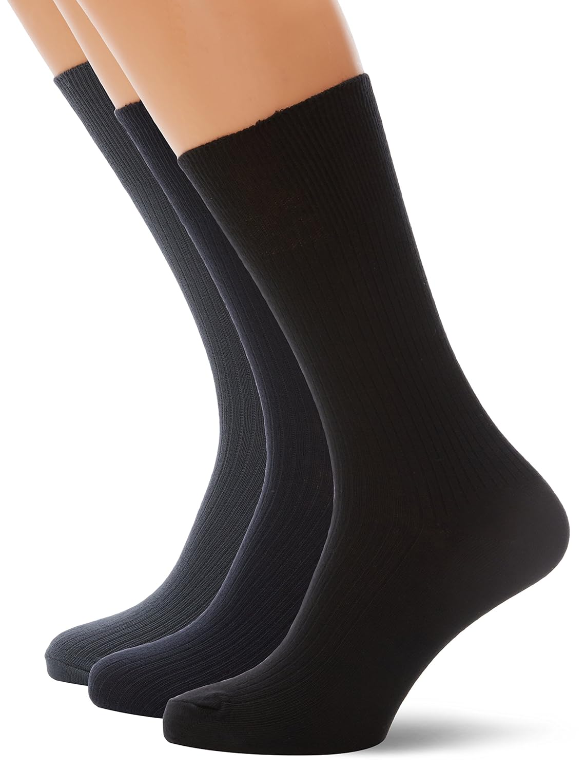 12 Pairs Mens 100 Cotton Dark Assorted Non Elastic socks / Size 6 11