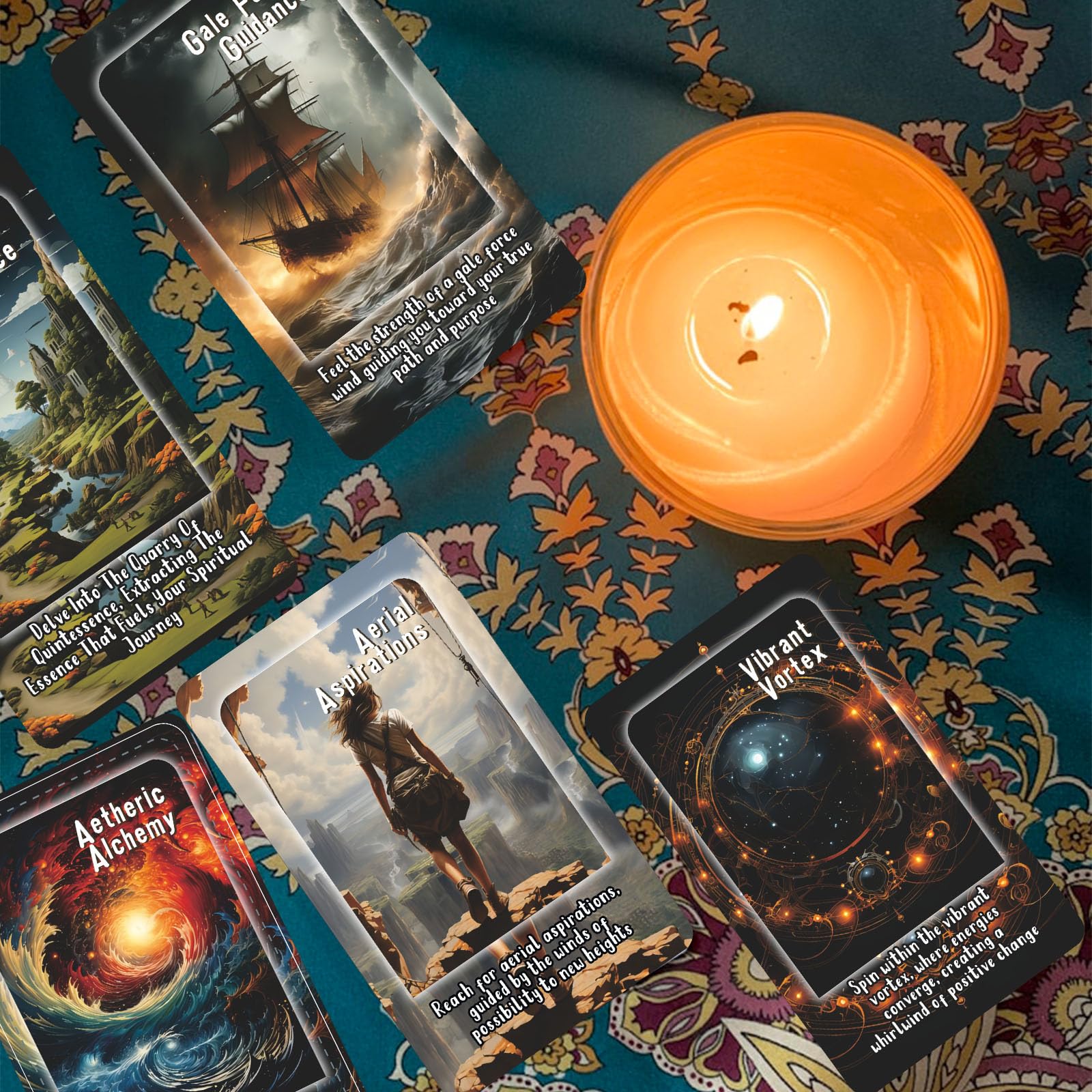 ZHQGYN Elemental Energy Oracle Cards: Harness The Power of Nature for Spiritual Guidance, Oracle Tarot Cards Readings for Beginners, clearing Life and karmic influences