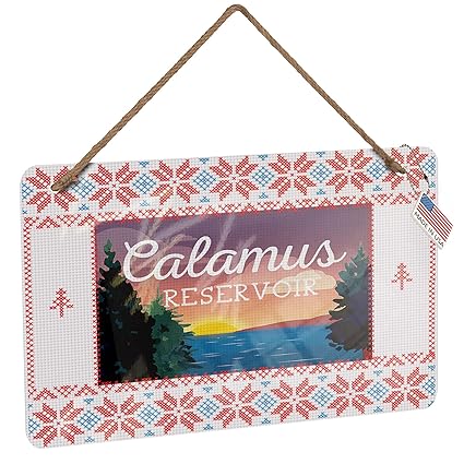 Amazon Com Neonblond Metal Sign Lake Retro Design Calamus