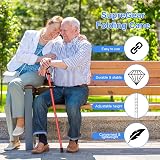 SupreGear Adjustable Folding Walking Stick Red Lightweight 4-Section Cane view 6
