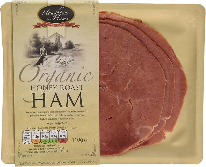 Houghton Hams Organic Dry Cured Honey Roasted Ham, 110g Amazon.co.uk