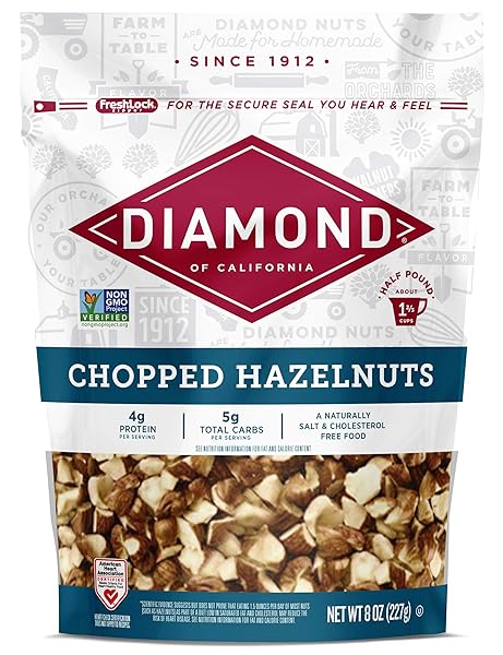 DIAMOND OF CALIFORNIA CHOPPED HAZELNUTS, 8 OUNCE (PACKAGING...