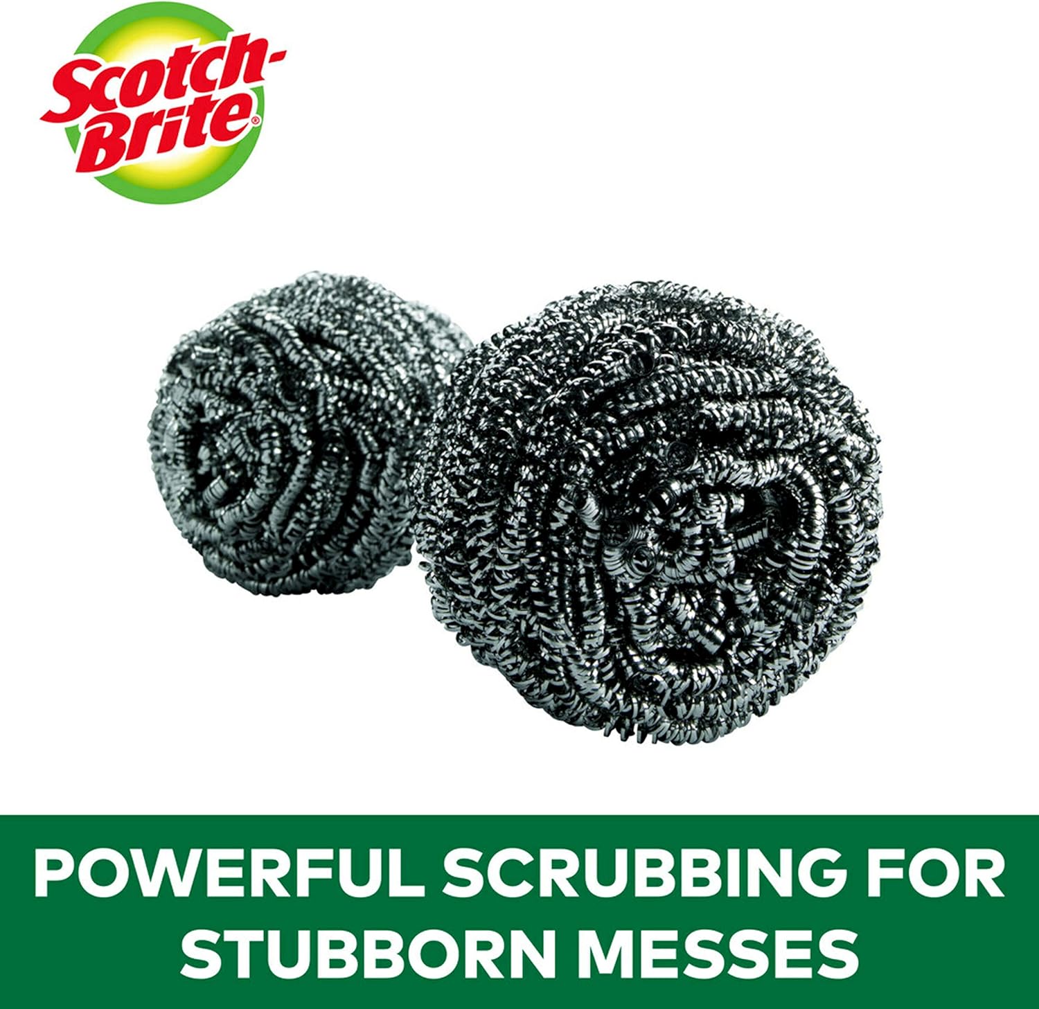 Scotch-Brite Stainless Steel Scrubbers, 3 Count: Computers & Accessories