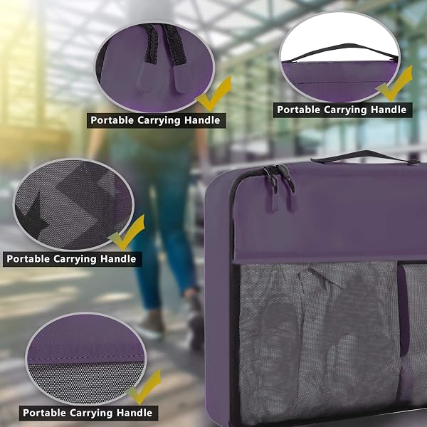 BAGAIL 8 SET/9 SET PACKING CUBES LUGGAGE PACKING ORGANIZER FOR TRAVEL, SUITCASE PACKING BAGS FOR TRAVEL ACCESSORIES(DARK GREY, 8 SET)
