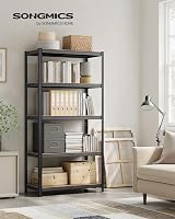 SONGMICS Shelving Unit 50 x 100 x 200 cm 875 kg Rustic Brown Black GLR050B11 view 2