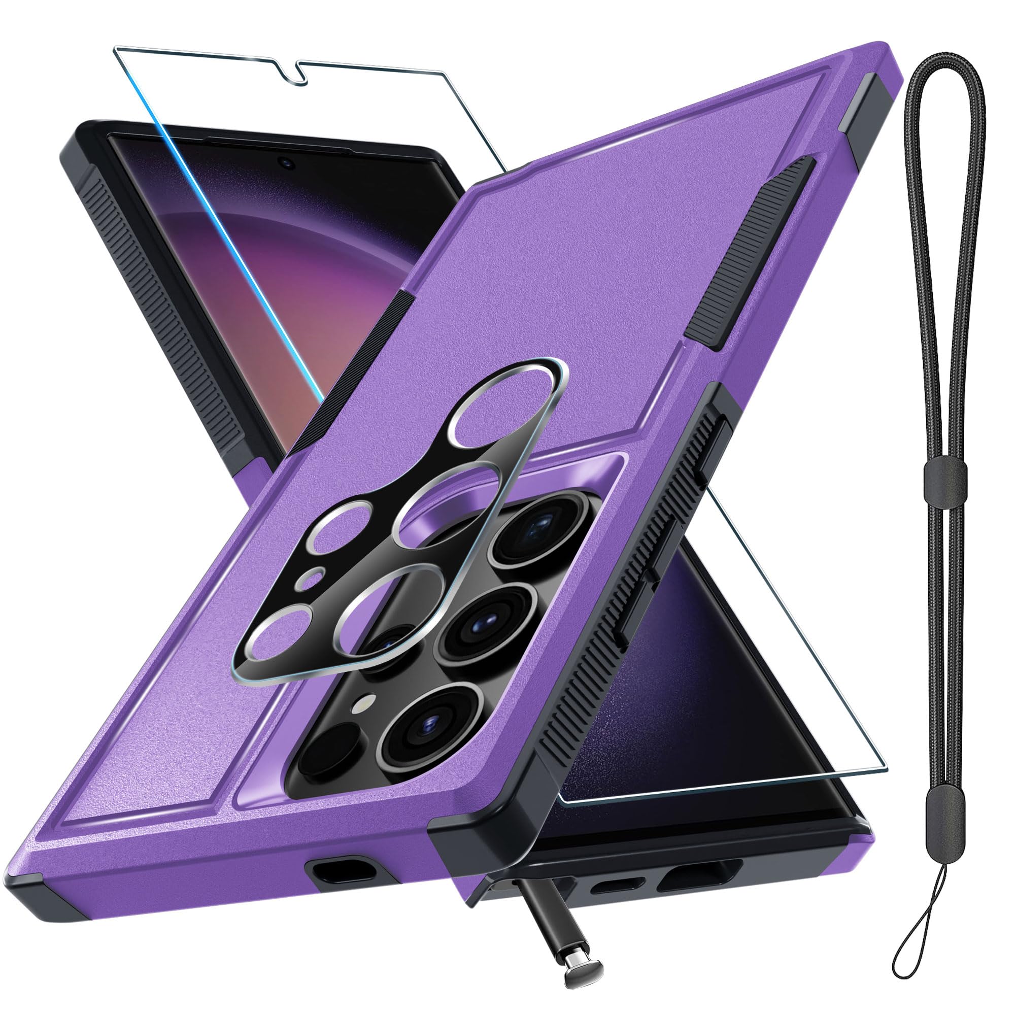 for Samsung Galaxy S25 Ultra Case, Full Body Heavy Duty Cover, Lavender