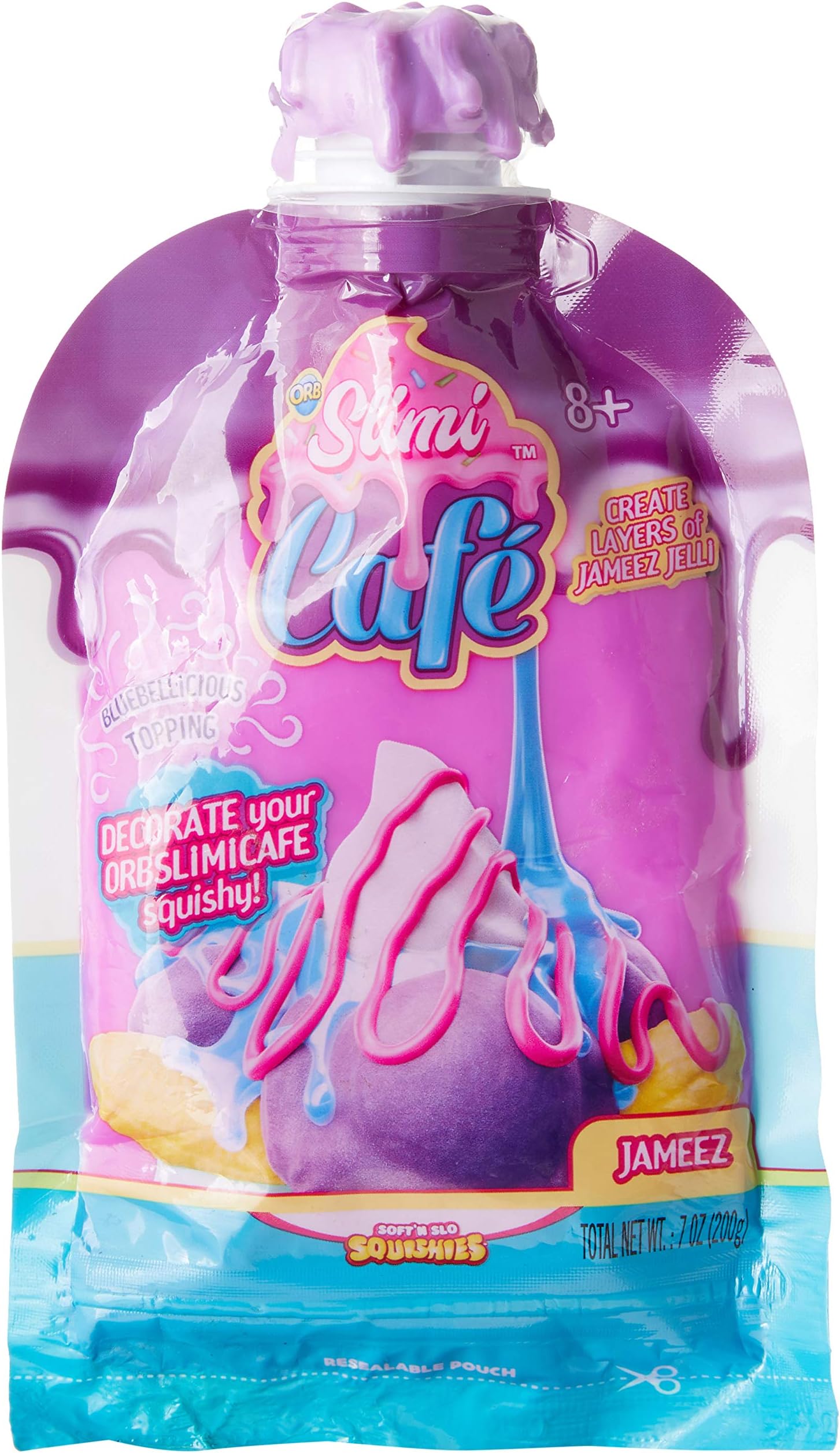 ORB 35779 Slimi Cafe Compound Jameez Bluebellicious, Extra Pack with Blue Slimy for Decorating Crushed Biscuits, Toys for Children from 8 Years