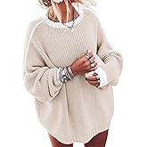 ETCYY Women's Oversized Sweaters Fall 2026 Fashion Winter Clothes Batwing Long Sleeve Knit Sweater Pullover Jumper Tops