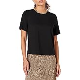Amazon Essentials Women's Regular-Fit Georgette Short Sleeve Top