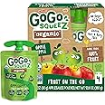 GoGo squeeZ Fruit on the Go, Apple Apple, 3.2 oz. (4 Pouches) - Tasty Kids Applesauce Snacks Made from Apples - Gluten Free Snacks for Kids - Nut & Dairy Free - Vegan Snacks