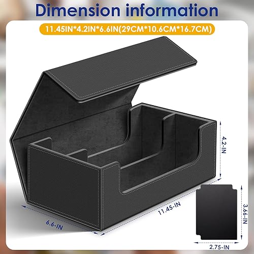 Homthy 1200+ Card Deck Case for Trading Cards, Leather Commander Card Storage Box Magnetic Card Holder Fit for MTG TCG and Sport Cards in Saudi Arabia | Whizz 2522048011 Homthy 1200+ Card Deck Case for Trading Cards, Leather Commander Card Storage Box Magnetic Card Holder Fit for MTG TCG and Sport Cards in Saudi Arabia | Whizz 2522048011