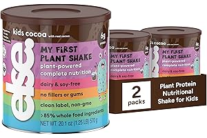 ELSE NUTRITION Plant-Based Protein Shake Powder for Ages 2-12. Kids Protein Powder. Dairy-Free Complete Kids Nutrition Shake Plant Protein 25 Vitamins & Minerals, Chocolate Protein Shake, 2-Pack