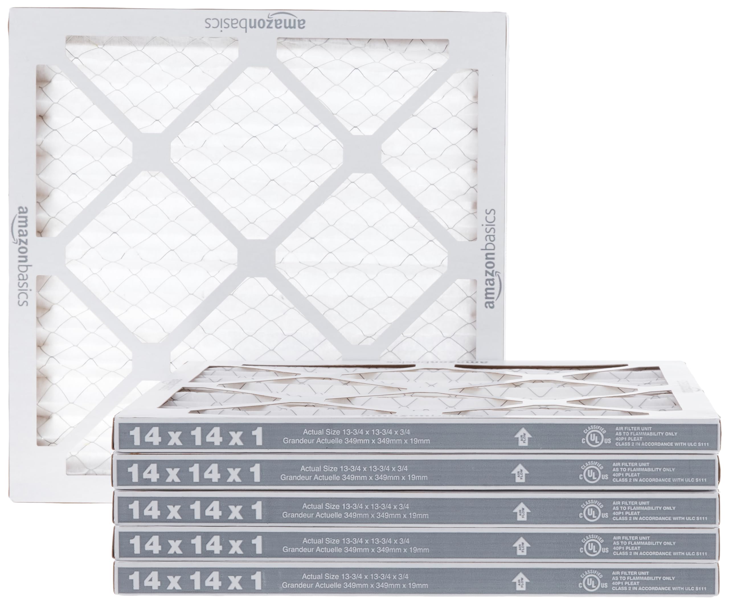 Amazon Basics 14x14x1 Air Filter 6 Pack, MERV 8 AC