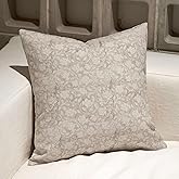 DOMVITUS Floral Pillow Covers 20x20, Throw Pillows for Couch, Floral Print Pillow Cover, Decorative Neutral Accent Throw Pillow Covers for Living Room, 1PC, Neutral