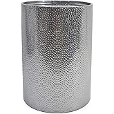Christopher Knight Home Rache Modern Round Accent Table with Hammered Iron, Silver, 16 in x 16 in x 22.25 in