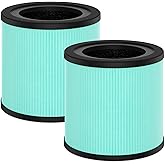 AS200 H13 True HEPA Replacement Filter Compatible with Airspark AS200 AS300 Purifier, 4-in-1 True HEPA Filter High-Efficiency Carbon Filter Filtration,2 packs Green