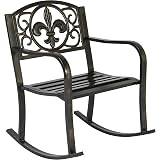 Amazon Com Mainstays Jefferson Wrought Iron Porch Rocking Chair Black Everything Else