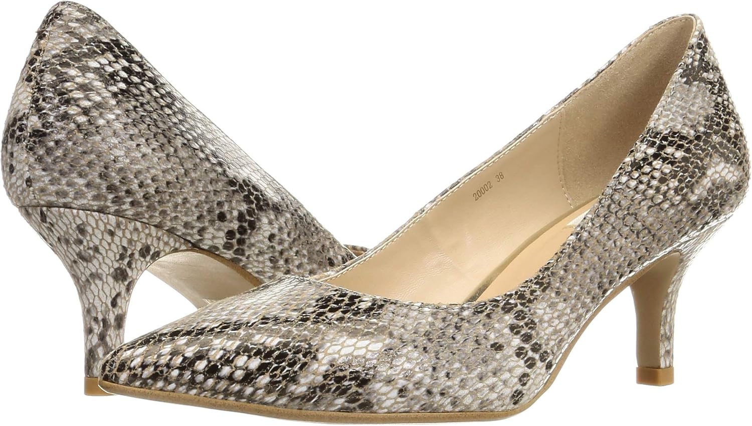 【エンチャンテッド】パンプス 20002 本革プレーンパンプス レディース グレーコンビ