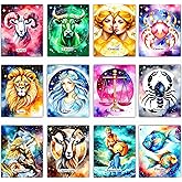 PARTH iMPEX Zodiac Wall Art - Astrology Spiritual Room Decor - Aesthetic Astronomy Pictures for Bedroom or Office - 8x10 Unframed Prints - Pisces, Leo, Libra, Aries & More