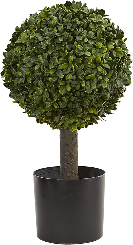 Amazon Com Nearly Natural 21 Boxwood Ball Topiary Artificial Tree Green Home Kitchen