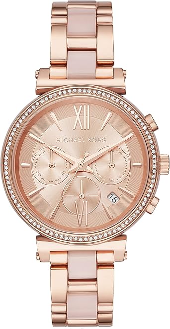 michael kors sofie pave rose gold watch