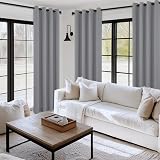 MRTREES Light Grey Blackout Curtains 46x54 Inch 2 Panels Eyelet Thermal Bedroom view 8