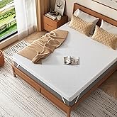 BedsPick Queen Mattress Topper, 3 Inch Cooling Gel Memory Foam Mattress Topper, with Soft Bamboo Cover, Pressure-Relieving Be
