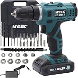 MYLEK 18V Cordless Drill Set with 29pc Kit and Case