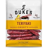 Duke's Pork Teriyaki Smoked Shorty Sausages, 5 oz. | Good source of protein, 7g per serving; gluten-free; great for on-the-go &amp; game day snacking; perfect for road trips