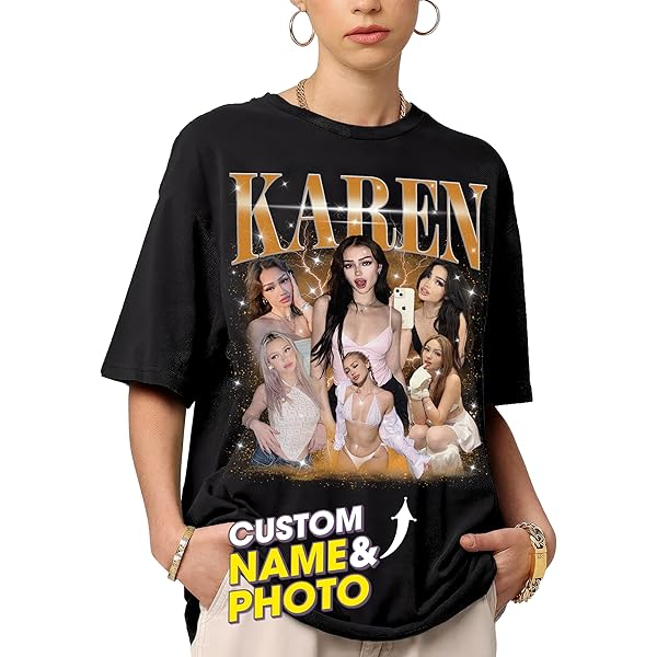 Amazon.com: Generic Personalized Nostalgic 90s Style Rap T-Shirt