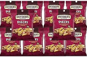 NIAMARA Snyder's Pretzels: Honey Mustard Pretzels - 2.25 Ounce -10 Bag Set