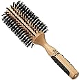 Kent PF09 Large Round Curling Brush with Hard Natural Boar Bristle - Hair Drying Brush, Round Hair Brush, and Blowout Brush - Small Round Brush for Dry Hair - For Shoulder Length or Shorter Hair
