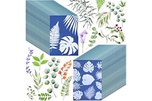 Engrowtic 120 Sheets 5.8 x 8.3 Inches Cyanotype Paper Sun Print Kit High Sensitive White Solar Activated Nature Sun Printing Kit Drawing Paper for Adults Crafts DIY Project