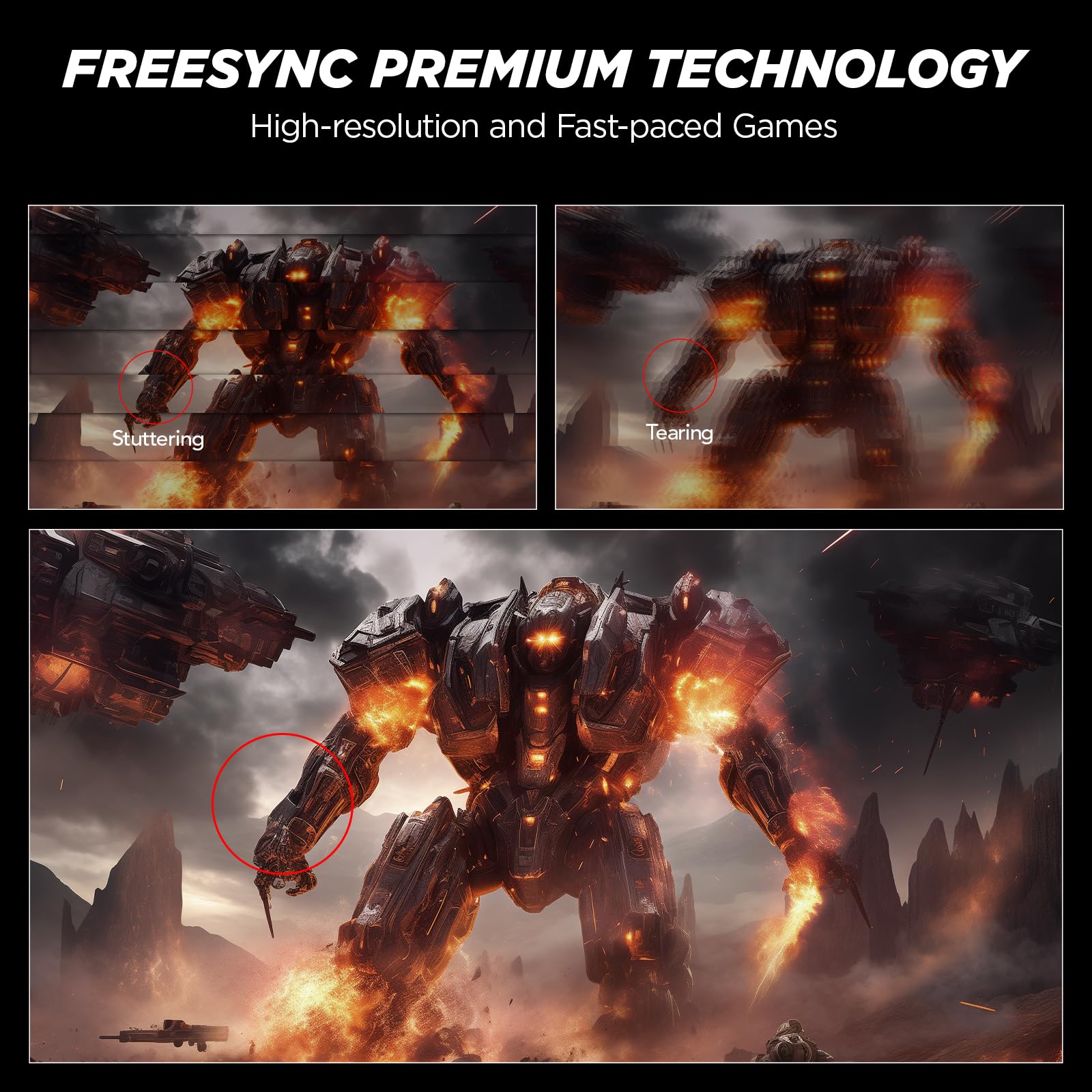 Koorui G2411P 24 Inch Gaming Monitor, 200Hz, Fast Ips, Hdr 400, Full-Hd 1080P, 1Ms, Adaptive Sync, Vesa Mountable, Hdmi/Dp, Low Blue Light, 99% Srgb - View 6