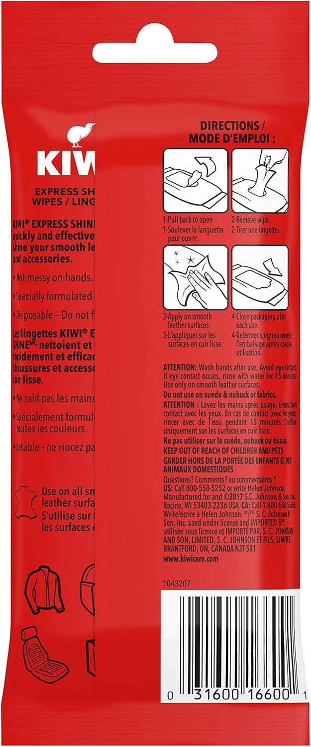 KIWI Express Shine Wipes, 15Ct: Health & Personal Care