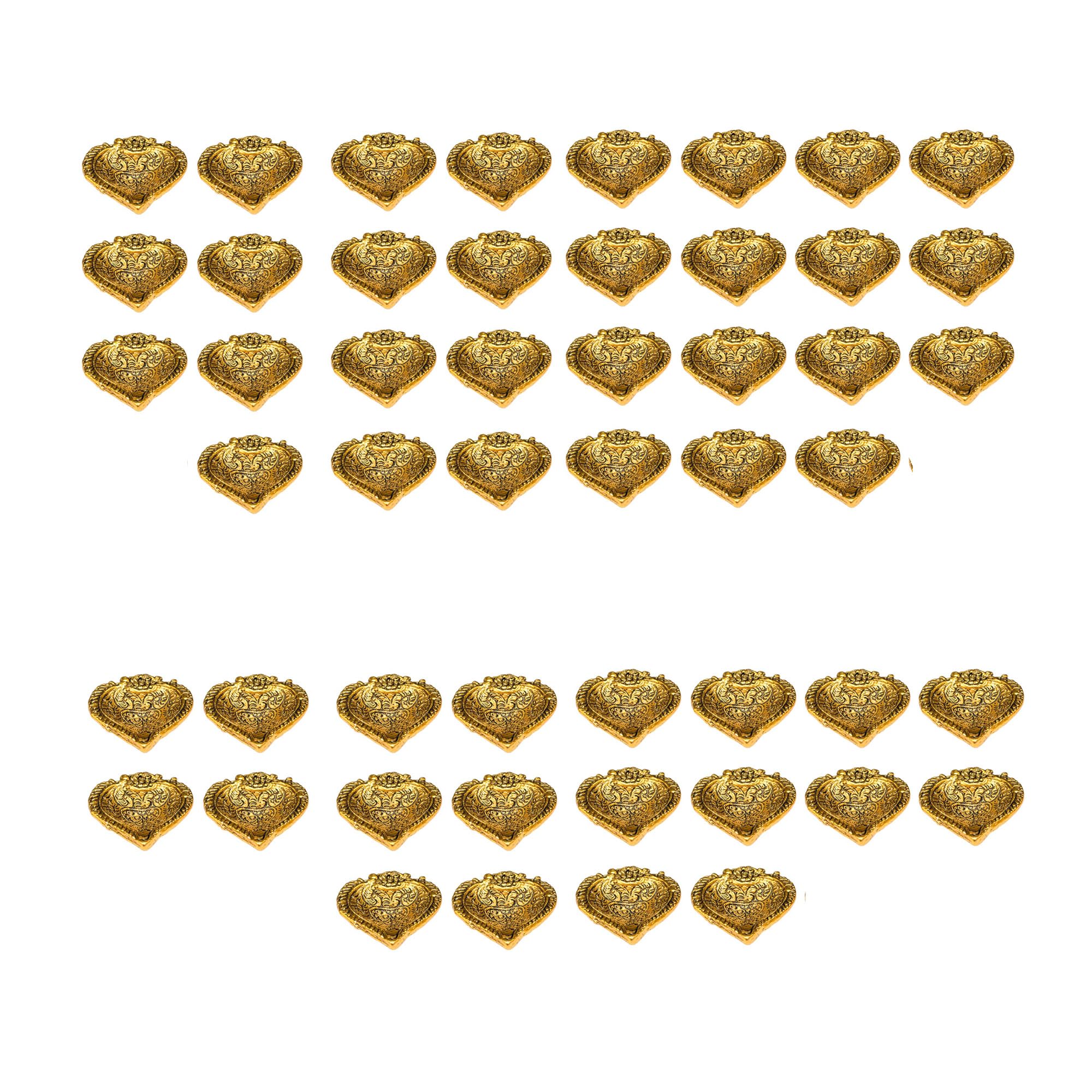 Wonder Care Metal Gold Oil Lamps for Diwali Decorations for Home Diya | Diwali for Pooja ,Return Gift for Friends, Family Indian Diya lamp 50 Piece Set