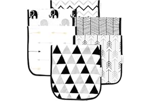 BAEBAE GOODS Burp Cloths for Baby Boy & Girl - Ultra Absorbent Burping Rags - Anti Shrink Unisex Burpy Clothes - Super Soft Jersey Cotton, Large 21"x10" - Thick for Newborn Cloth Diapers - 6 Pack