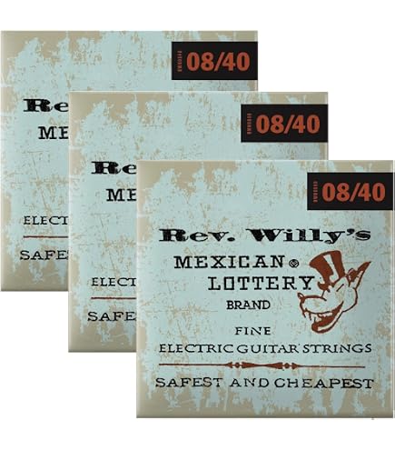 Dunlop Reverend Billy Gibson Rev Willy 2 &ndash; Set Corde Per Chitarra Elettrica Calibro 08-40 (Confezione Da 2)