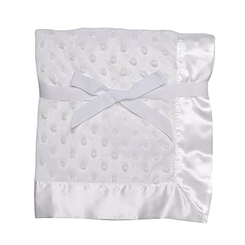 muslin blanket with satin trim