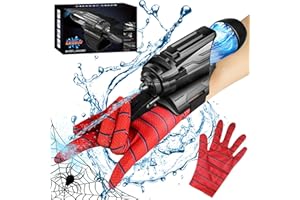 LKOHJF Spider Web Shooters Water Gun for Kids, Spider Superhero Wrist Squirt Gun, Outdoor Water Squirt Gun Toys for Kids, Spider Hero Water Sprayer Toy with Glove, Water Fighting Toy Gift for Boys & Girls