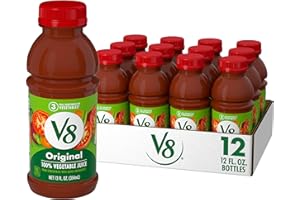 V8 Original 100% Vegetable Juice, 12 fl oz Bottle (12 Pack)