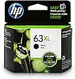 HP 63XL Black High Yield Original Ink Cartridge (F6U64AN) for HP DeskJet 1112, 2130, 2132, 3630, 3631, 3632, 3633, 3634, 3636, 3637, HP ENVY 4511, 4512, 4516, 4520, 4521, 4522, 4524, HP OfficeJet 3830, 3831, 3832, 3833, 4650, 4652, 4654, 4655