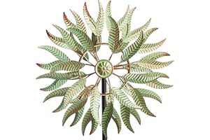 Senflame Large Outdoor Metal Wind Spinner,Two-Way Wind Sculptures,360 Degrees Kinetic Wind Spinners Yard Art Decor for Patio, Lawn & Garden 63 * 13.4 Inches