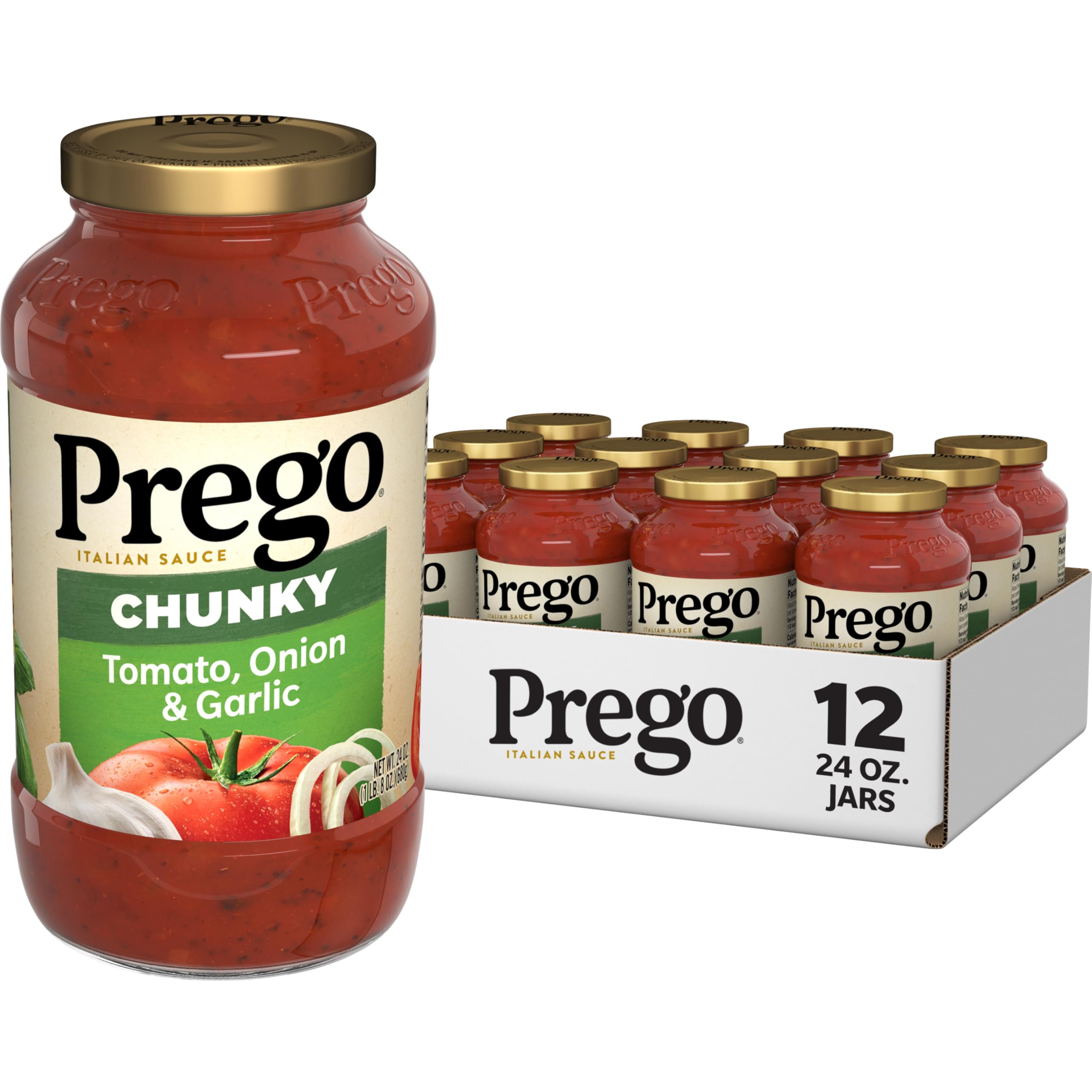 Prego Chunky Tomato with Garlic and Onion Pasta