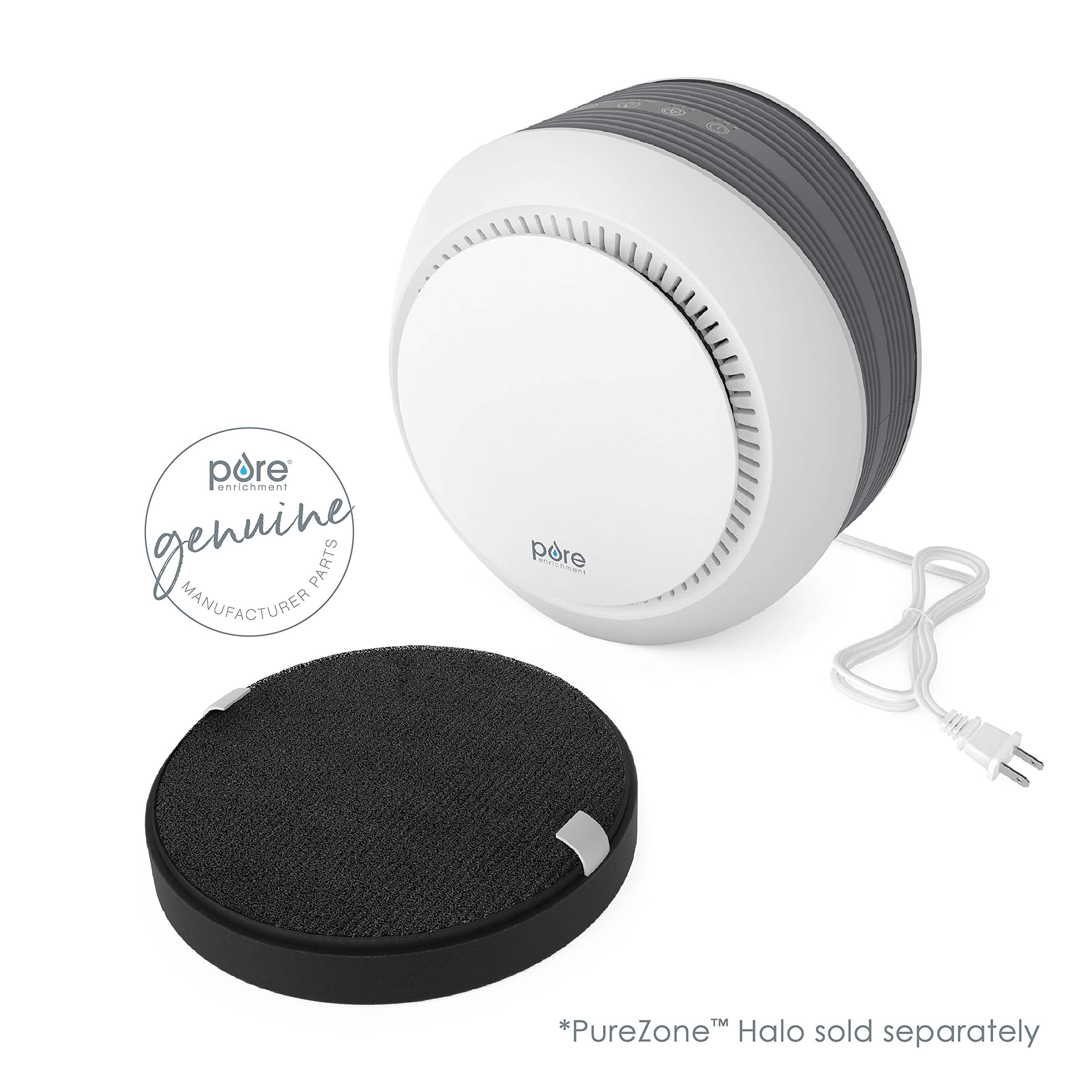 Pure Enrichment Genuine 2-in-1 True HEPA Replacement Filter for The PureZone? Halo Air Purifier (PEAIRDSK)
