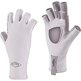 Palmyth UV Protection Fishing Fingerless Gloves UPF50+ Sun Gloves Men Women for Kayaking, Hiking, Paddling, Driving, Canoeing, Rowing