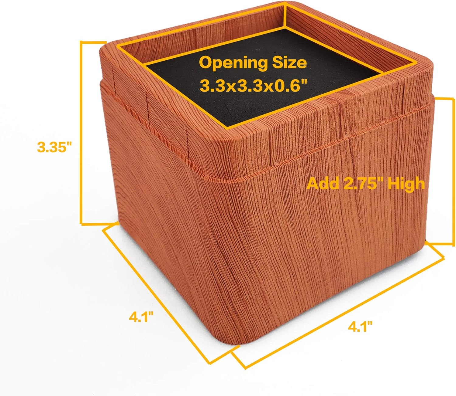 miixhoom Bed Risers Heavy Duty Light Wooden Color | 4 Pack Square Elevator up to 3 INCH Per Riser | Furniture Risers Durable/Stackable: Home & Kitchen